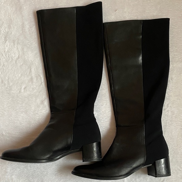 Ecco Black Heeled Knee-High Boots - Picture 2 of 6